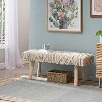 Boho end deals of bed bench